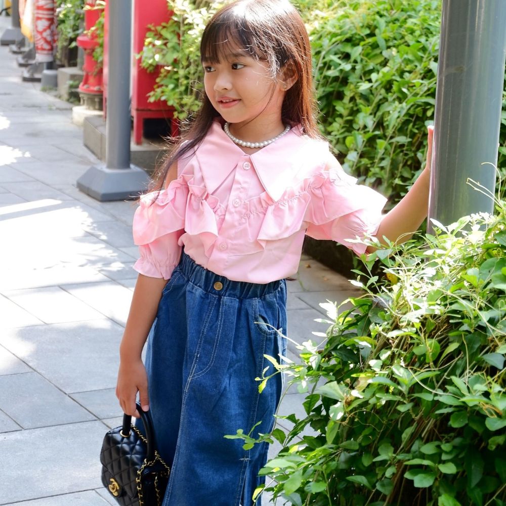 Set Girls Pleats Girly Ruffle Match