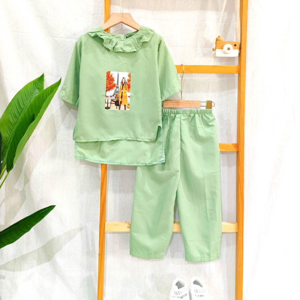 Setelan Collar And Collection Simple