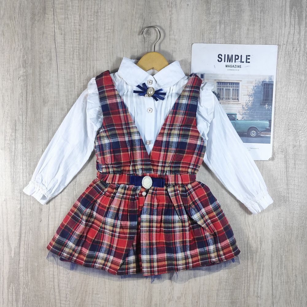 Dress Girls Netherlands Stylized Plaid Pin - Foto 1