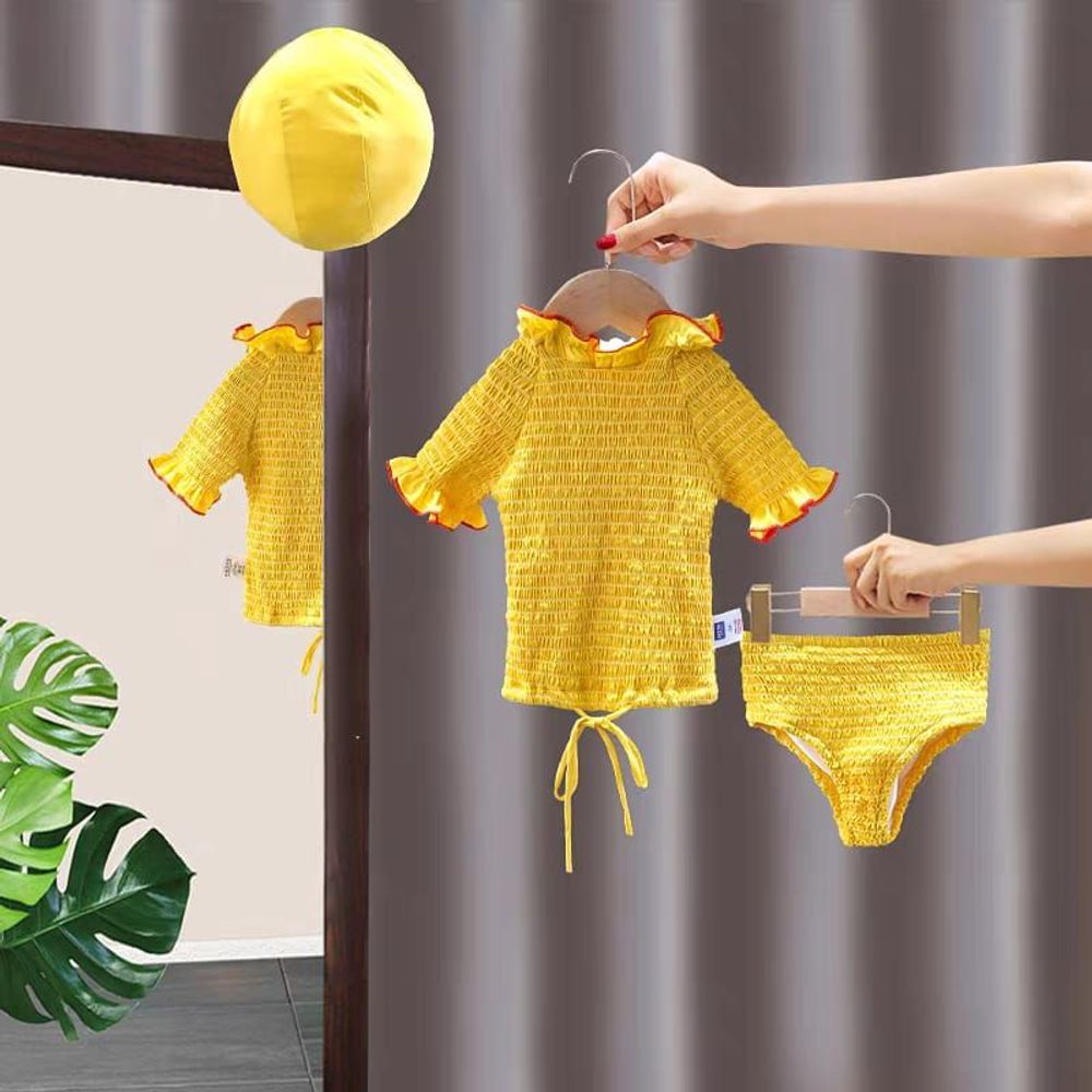 Swimwear Wrinkle Wave Bottom Rope - Baju