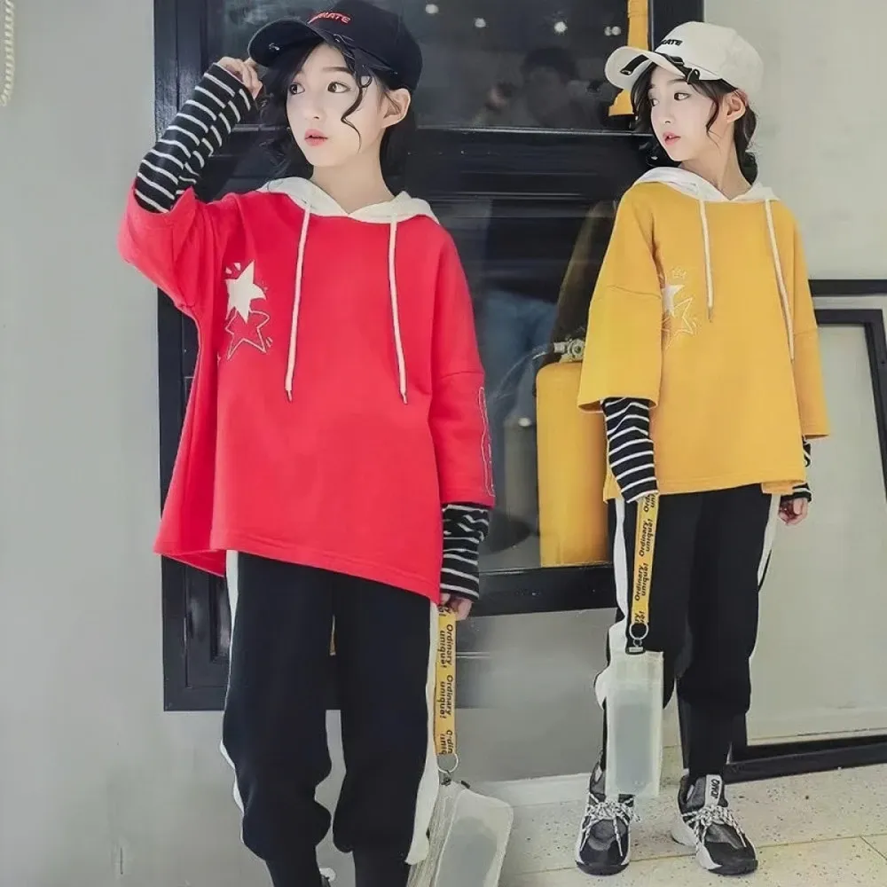 Set Girls Loose Striped Splice Design