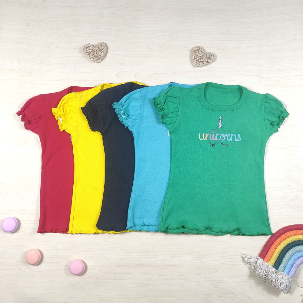 Tops Girls Unicorns Rainbow Cute