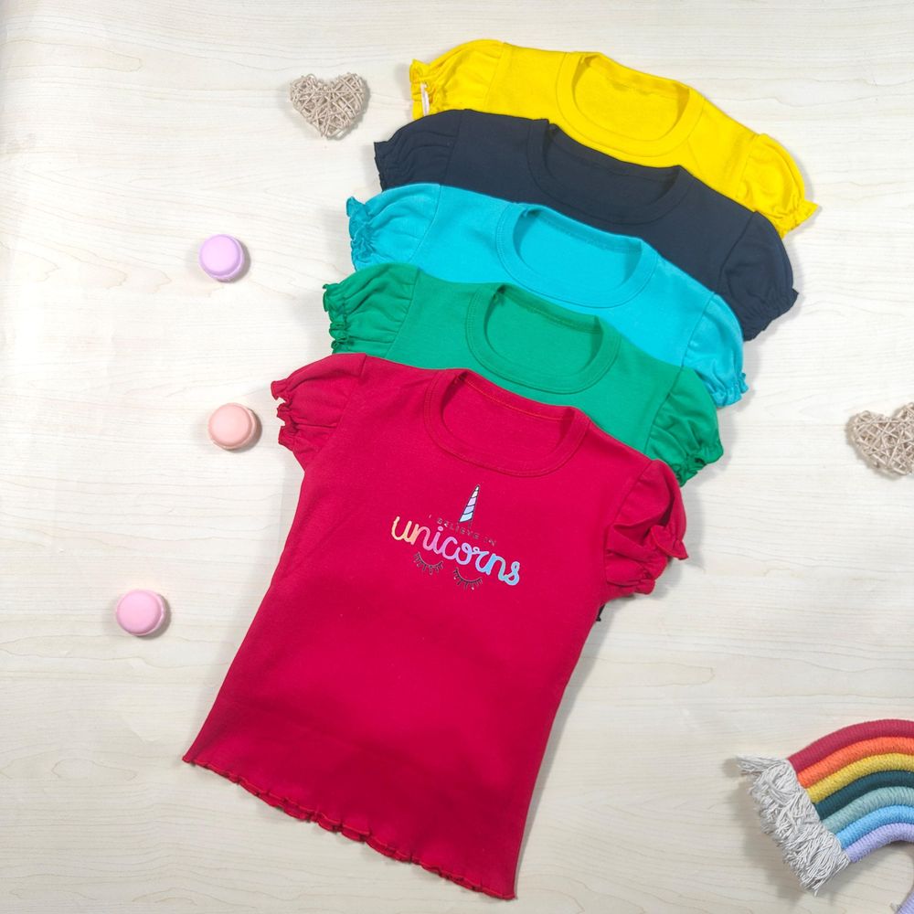 Tops Girls Unicorns Rainbow Cute - Foto 2