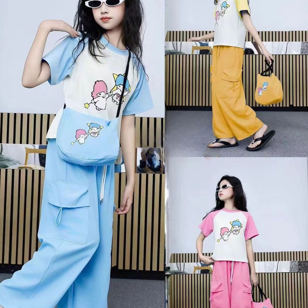 Set Girls Playful Print Cute