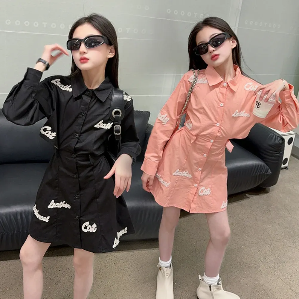 Dress Girls Cat Leather Lash