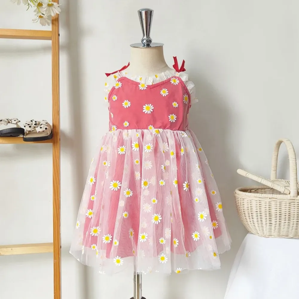 Dress Girls Poppy Red Floral Radiant