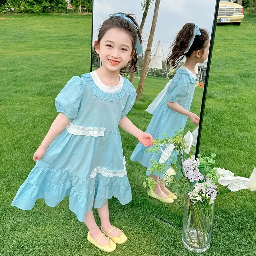 Dress Girl Soft Collar Fashion