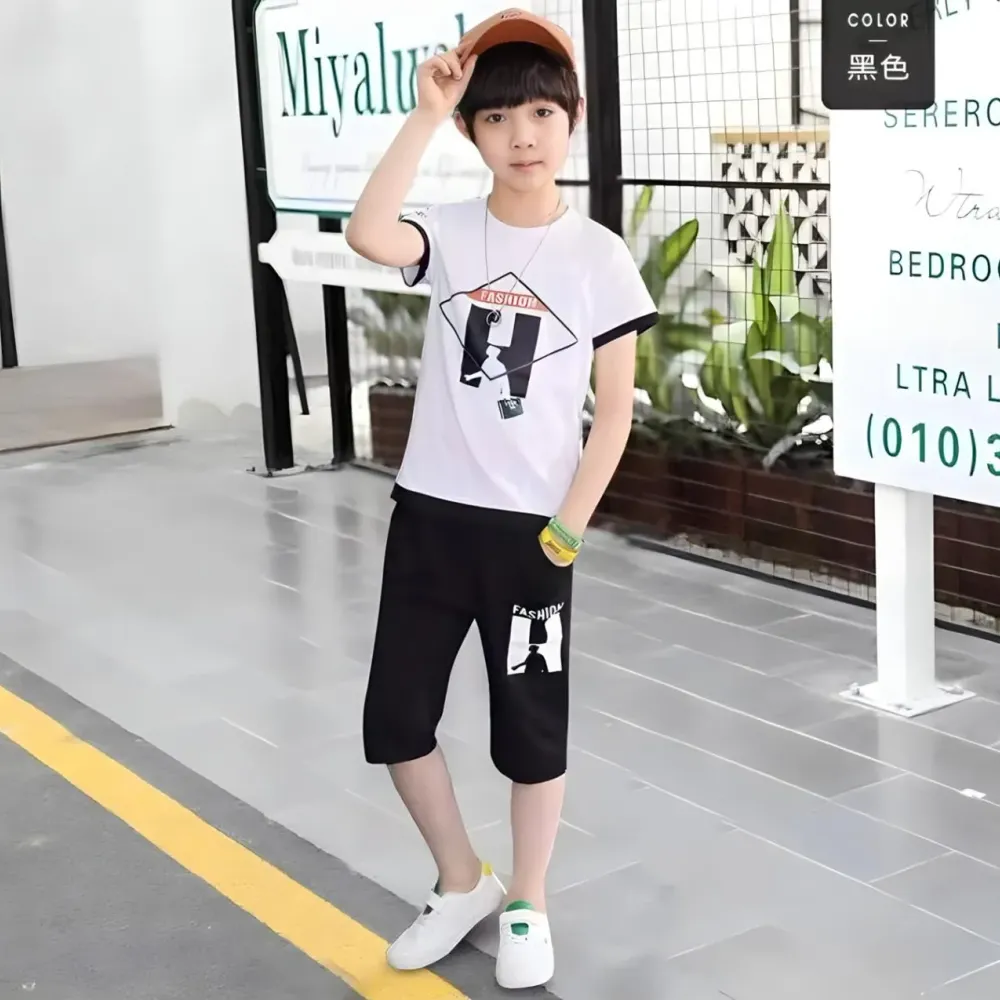 Setelan Alphabet Fashion Boyish