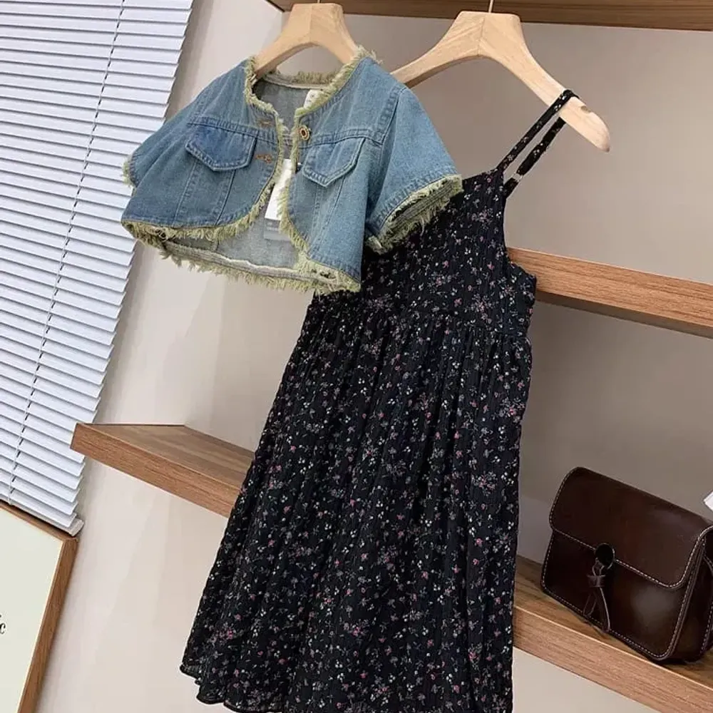 Dress Girl Flowy Black Dreams