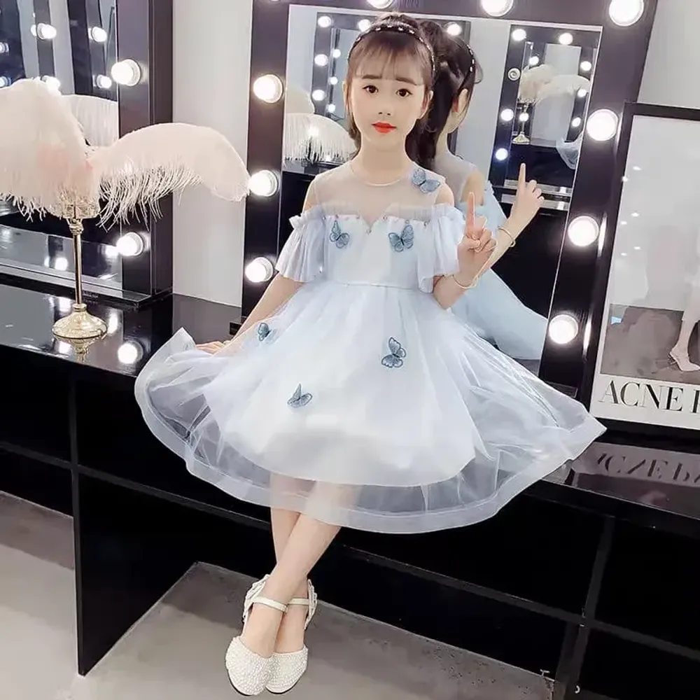 Dress Girl Chiffon Modest