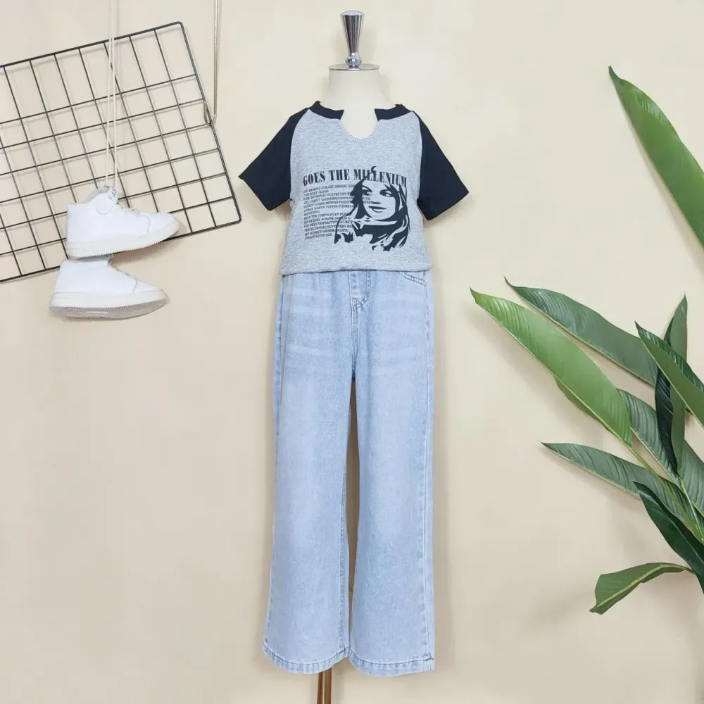 Girls Alchemy Blend With Denim Set