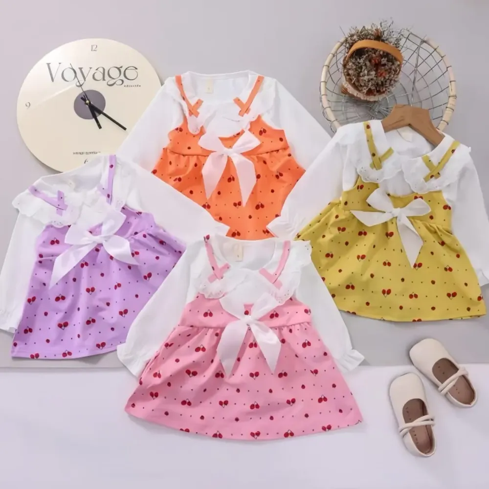 Dress Girls Dionna Bow Cheery Twin