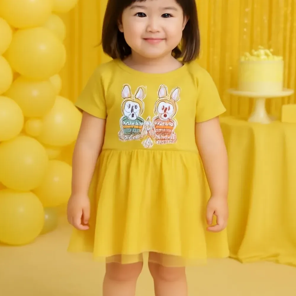 Dress Girl Little Duo Rabbits