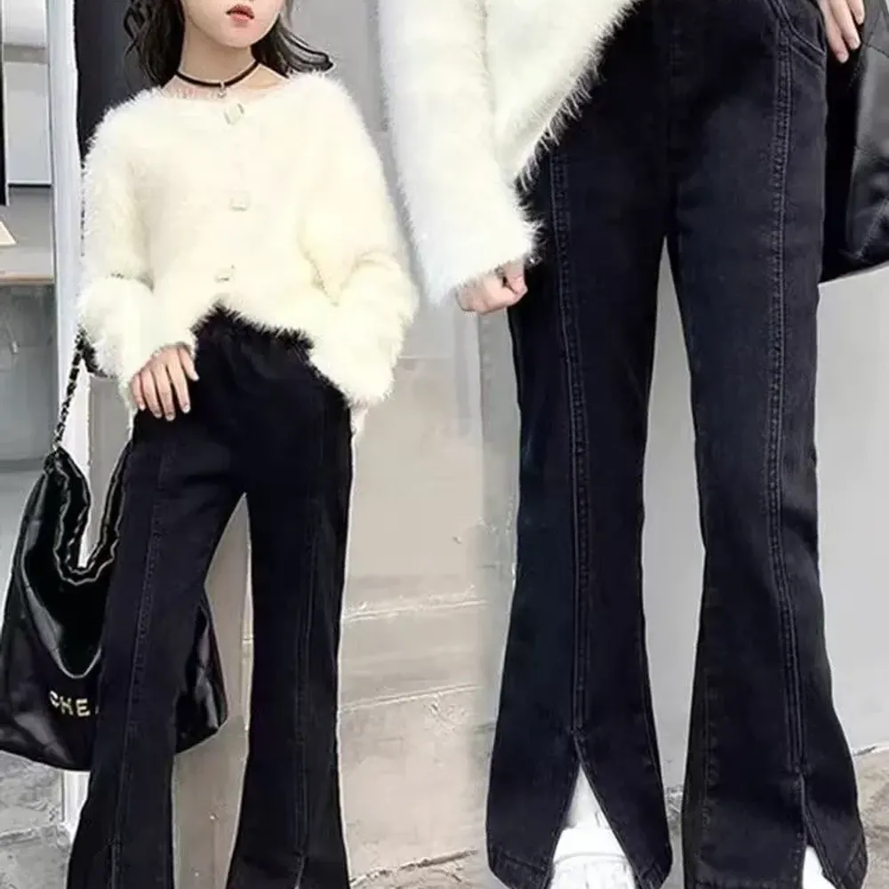 Pants Girl Denim Slim Looks