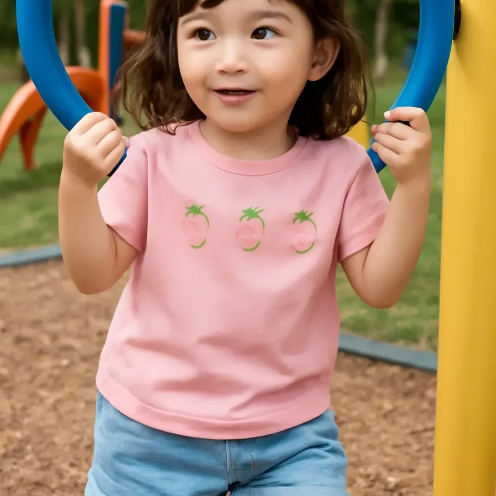 Tops Girl Three Berrys Pink