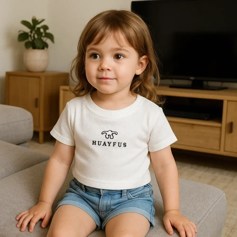 Tops Girl Sleeve Text Huayfus