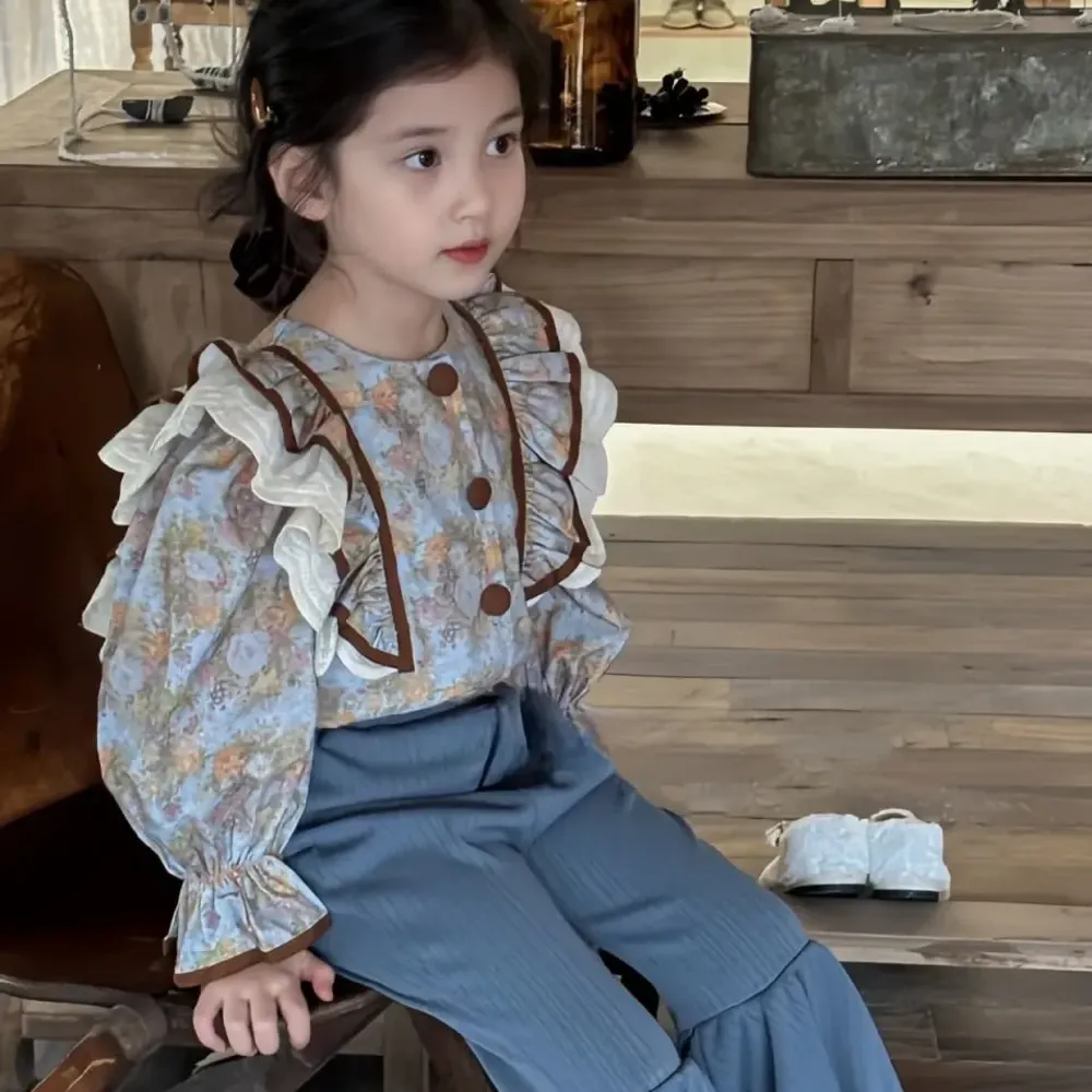 Setelan Flowings Button Top Pants