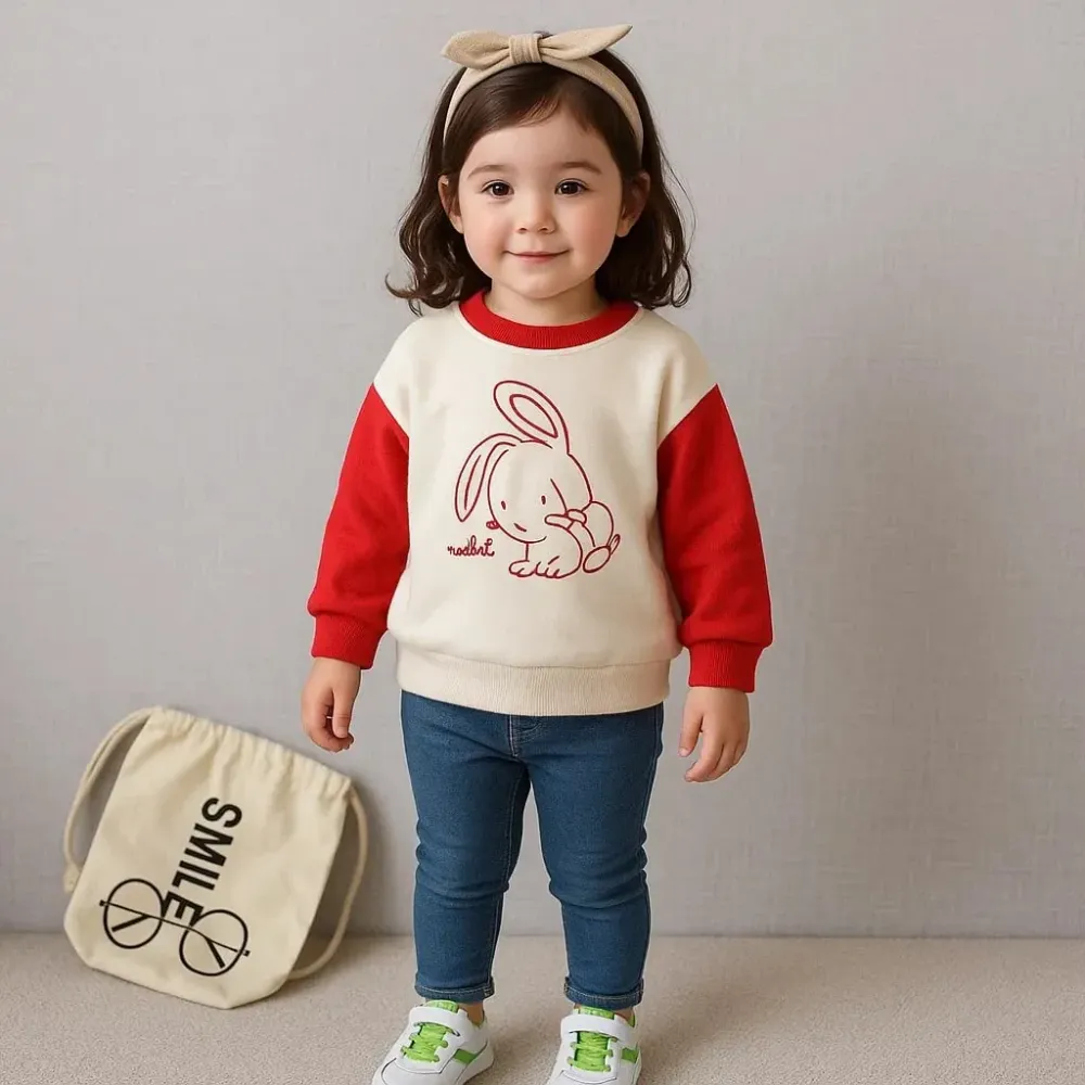 Sweater Bunny Pompom Ribbon