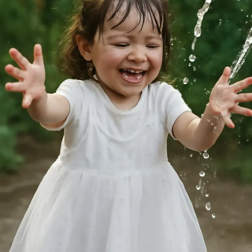 Dress Girl Playing Simple Day
