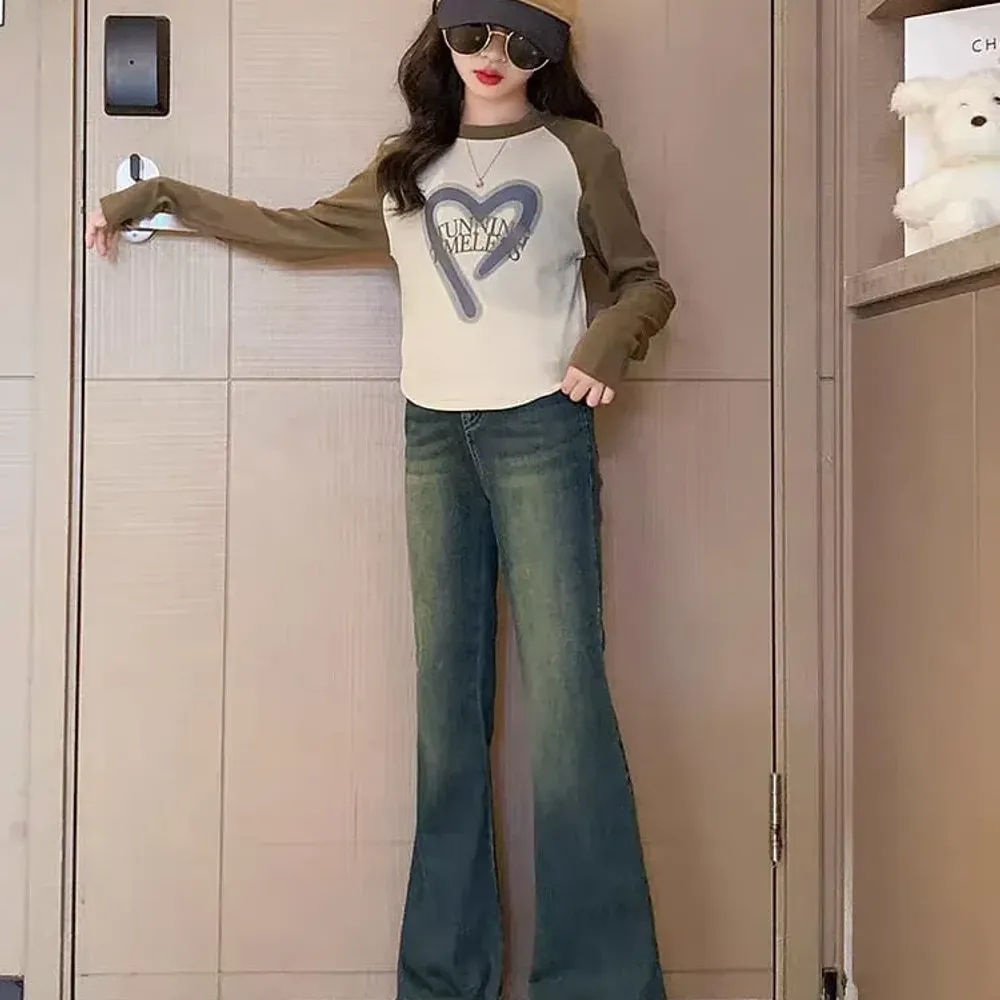 Set Girl Denim Best Heart