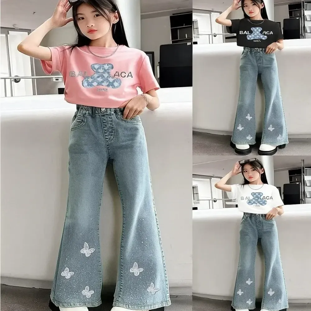 Set Girl Ginger Blue Cute