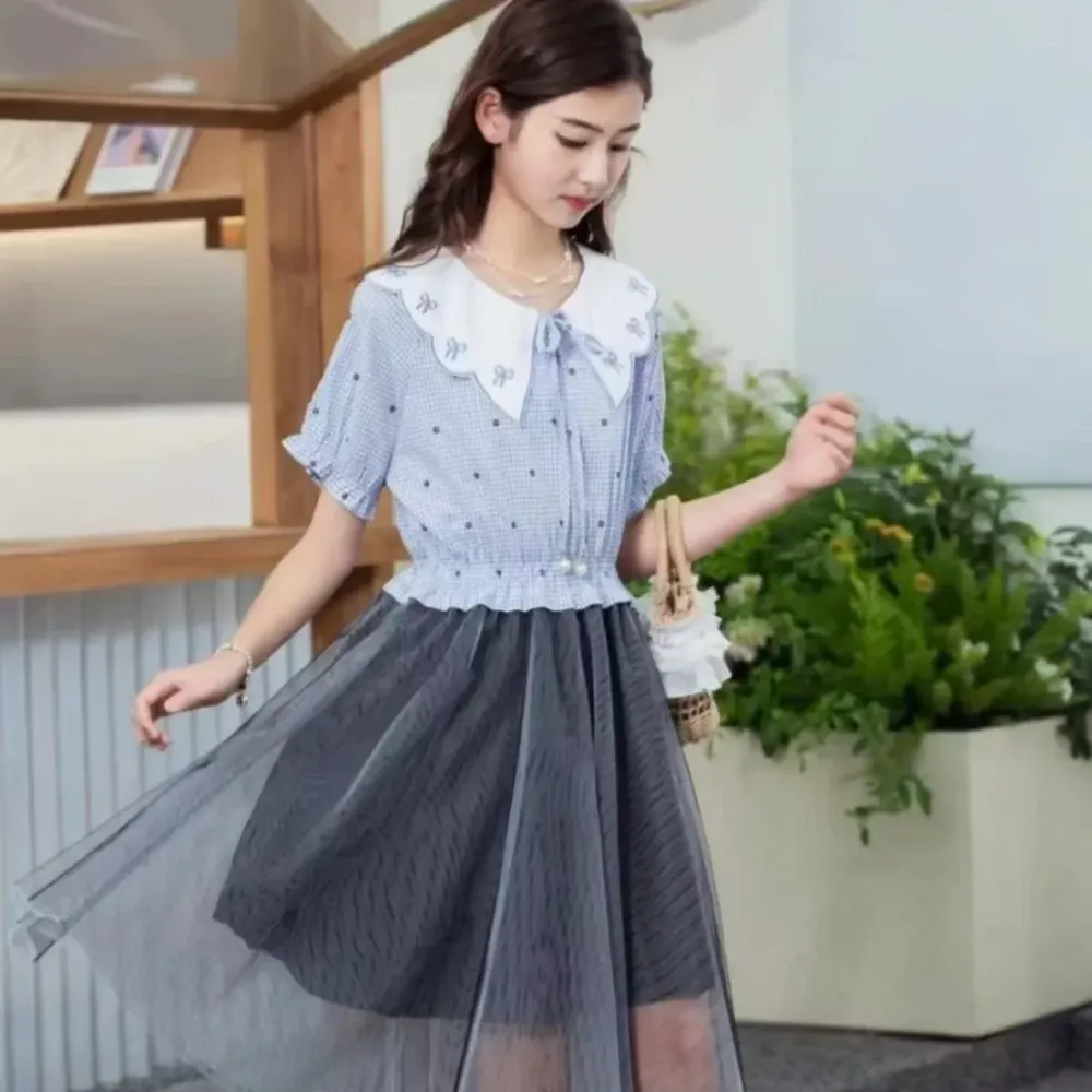 Dress Girl Mini Ribbon Pearl