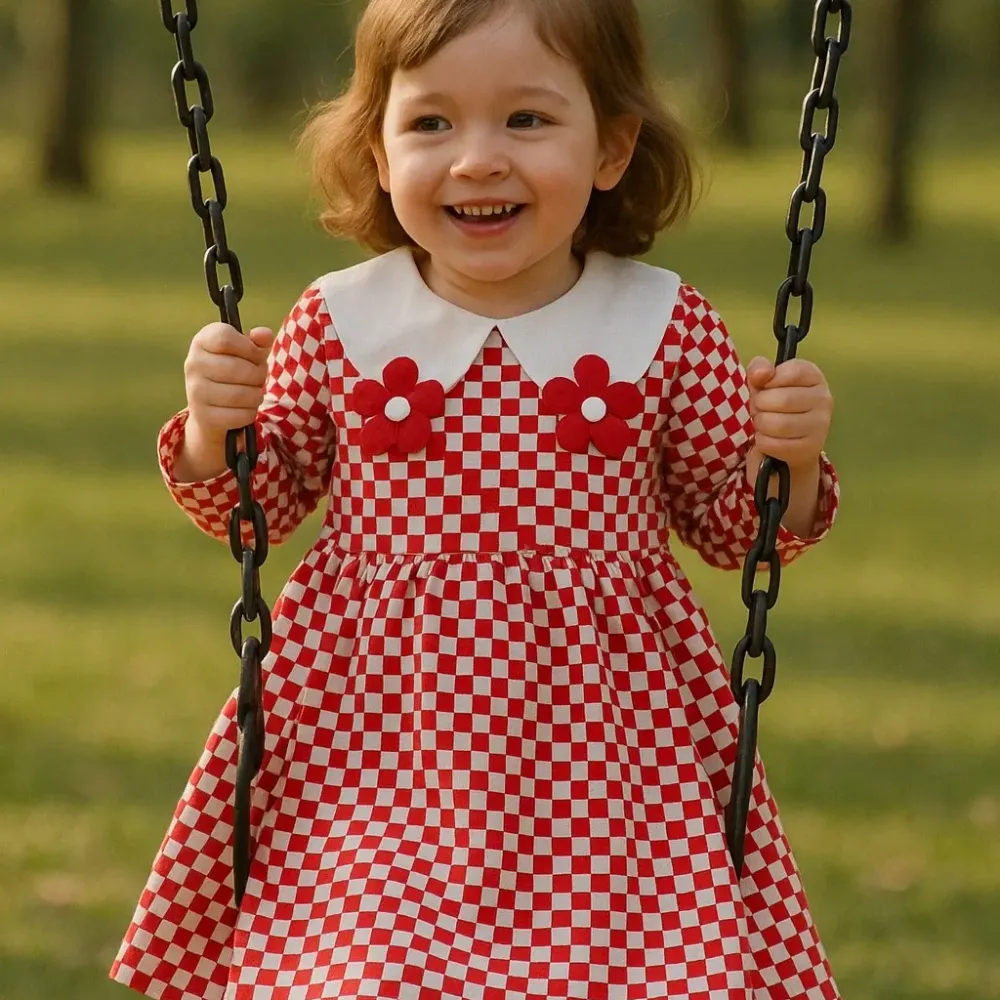 Dress Girl Tartan Flirty