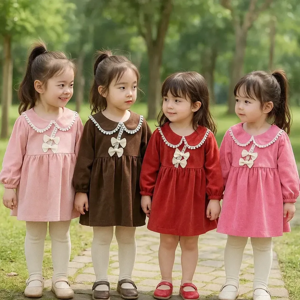 Dress Girl Greedy Lace Pearl ( Only12pcs )