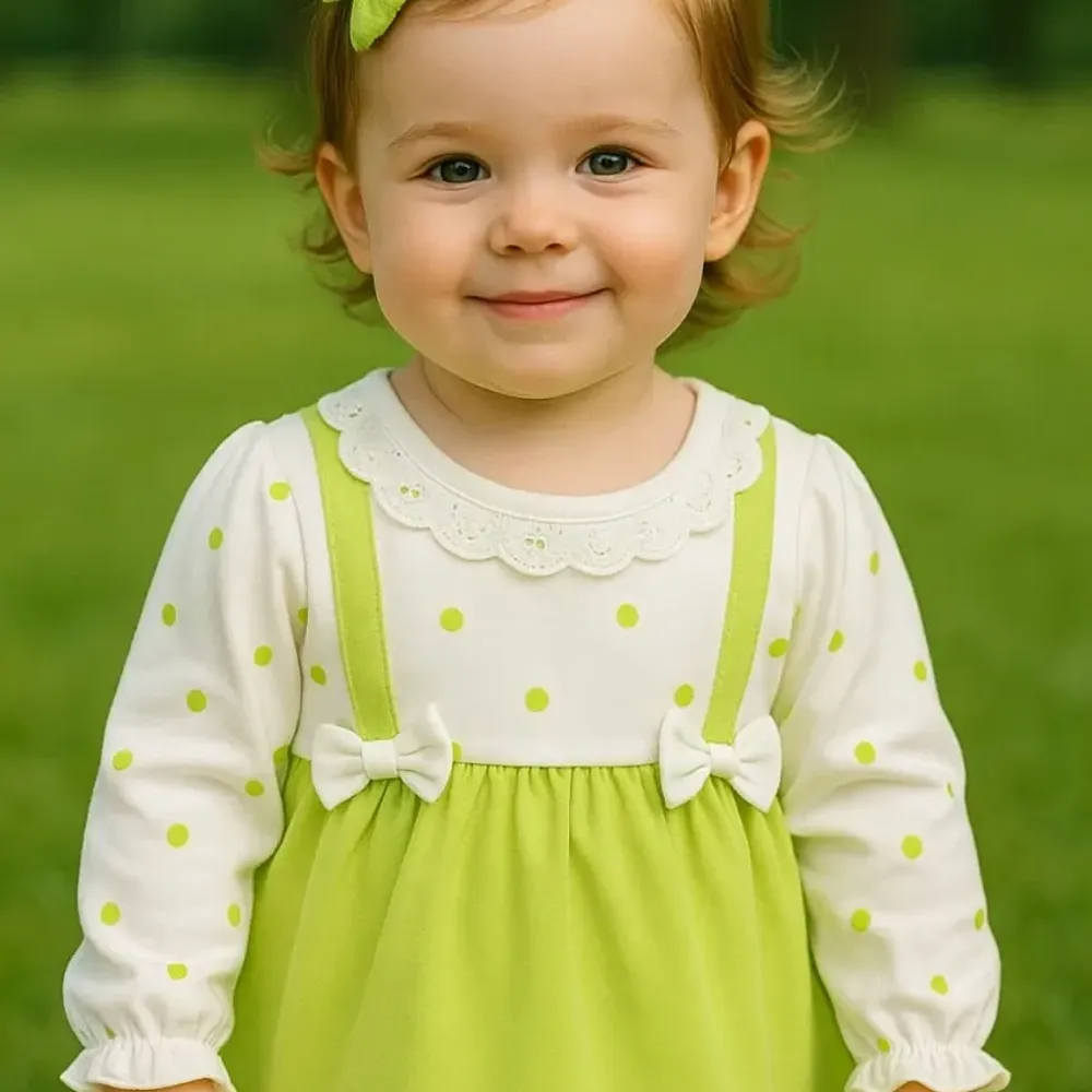 Dress Girls Dotty Bow Two Tiny