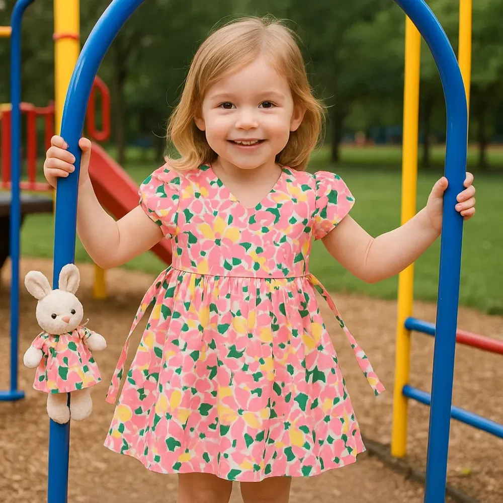 Dress Girl Flower Doll Sunset