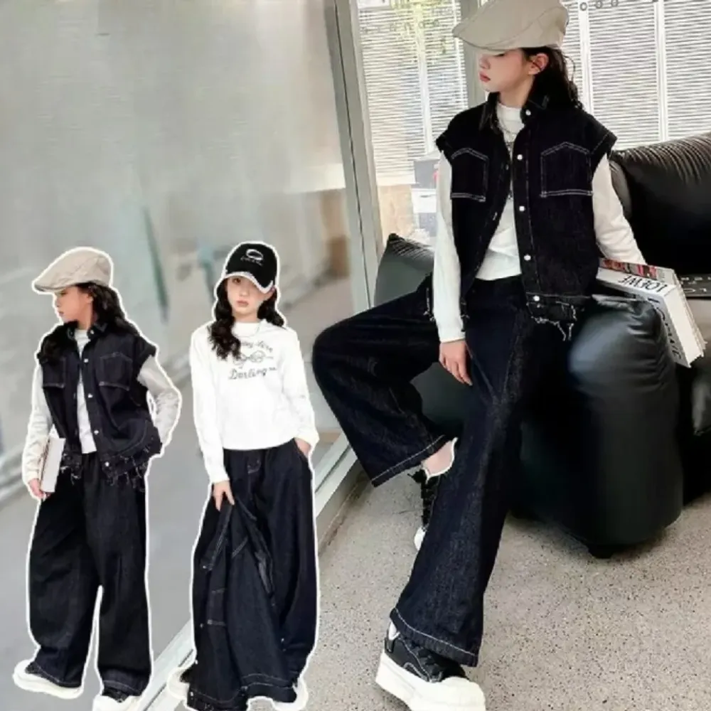 Set Girl Polly Denim Cat