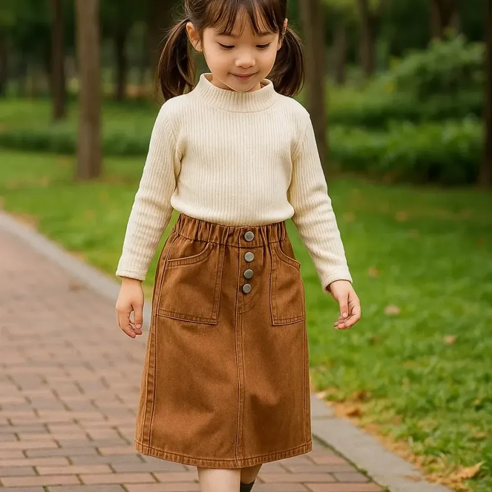 Skirt Girls Trendy Denim Suit