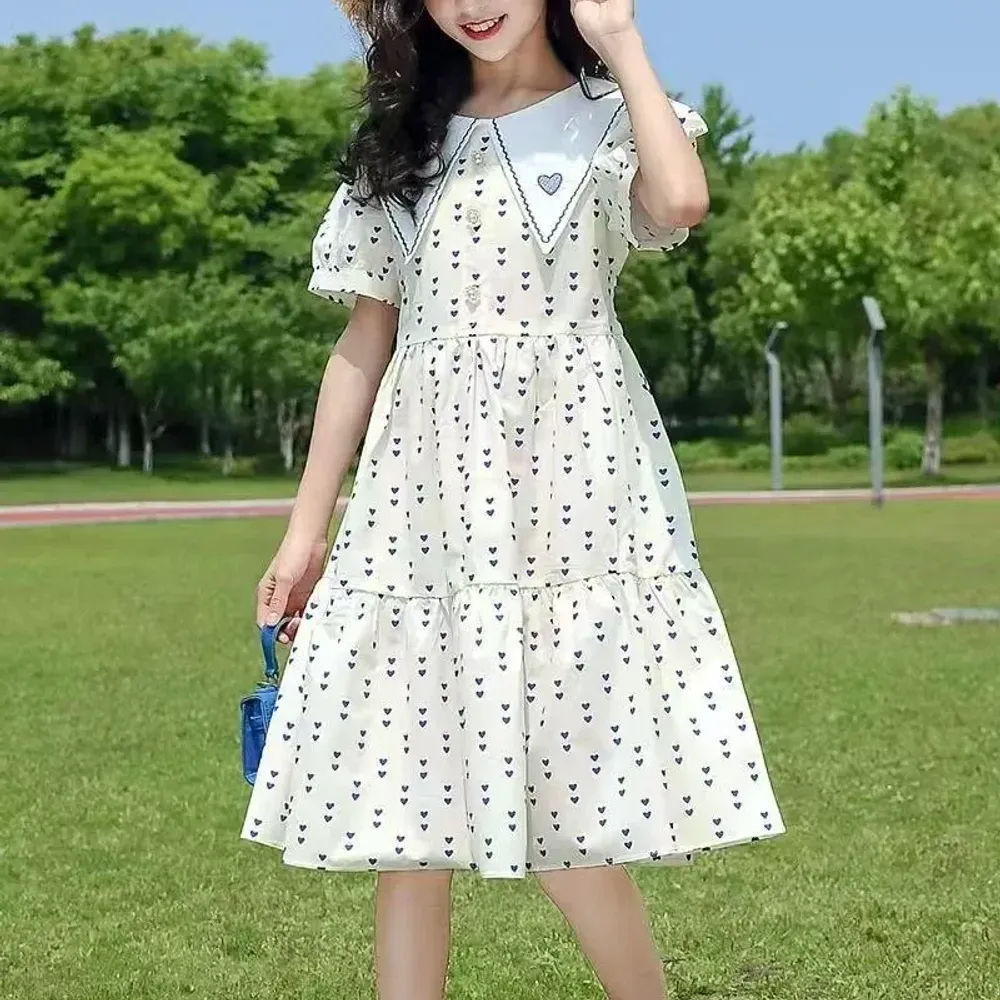 Dress Girl Mini Blue Love