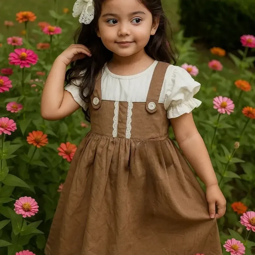 Dress Girl Olive Tone Storm