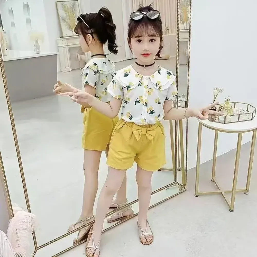 Set Girl Yellow With Tulip