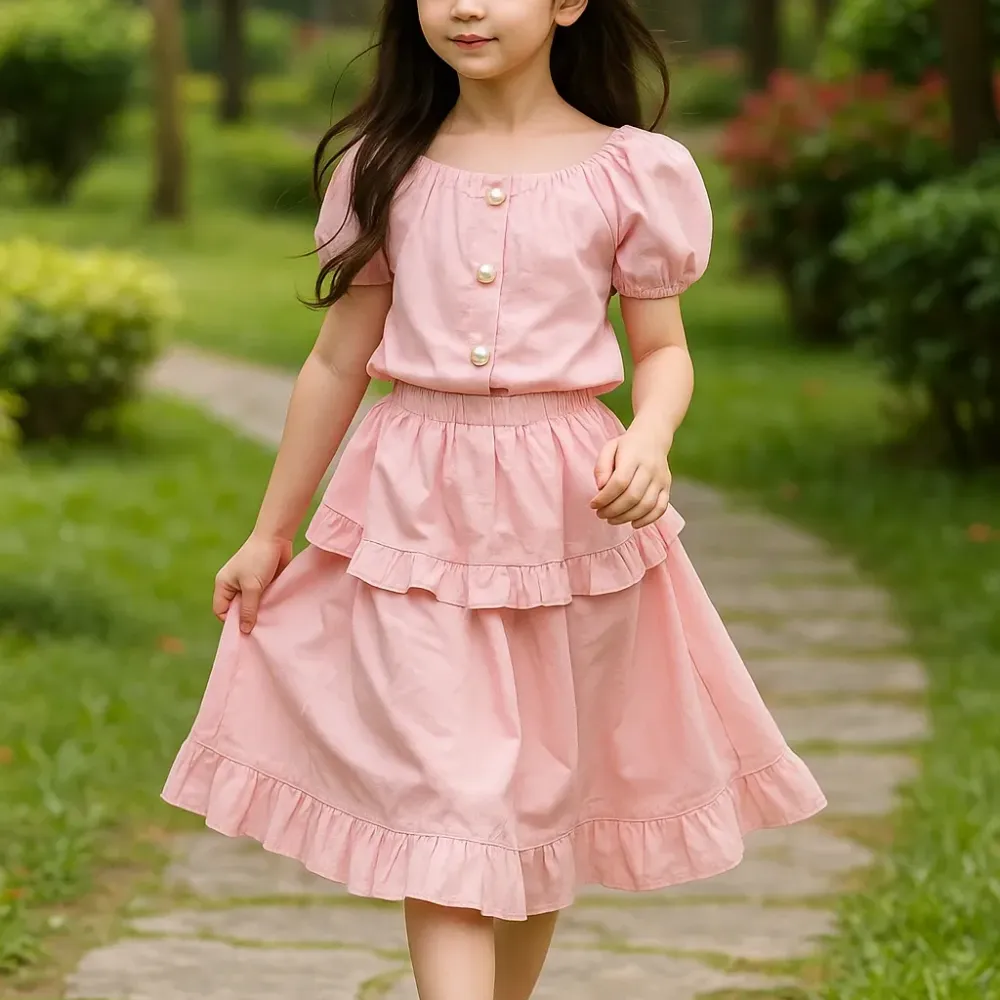 Set Girl Pearl Latch Ribbon