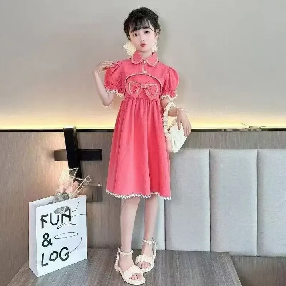 Dress Girl Twinkle Chess Lace