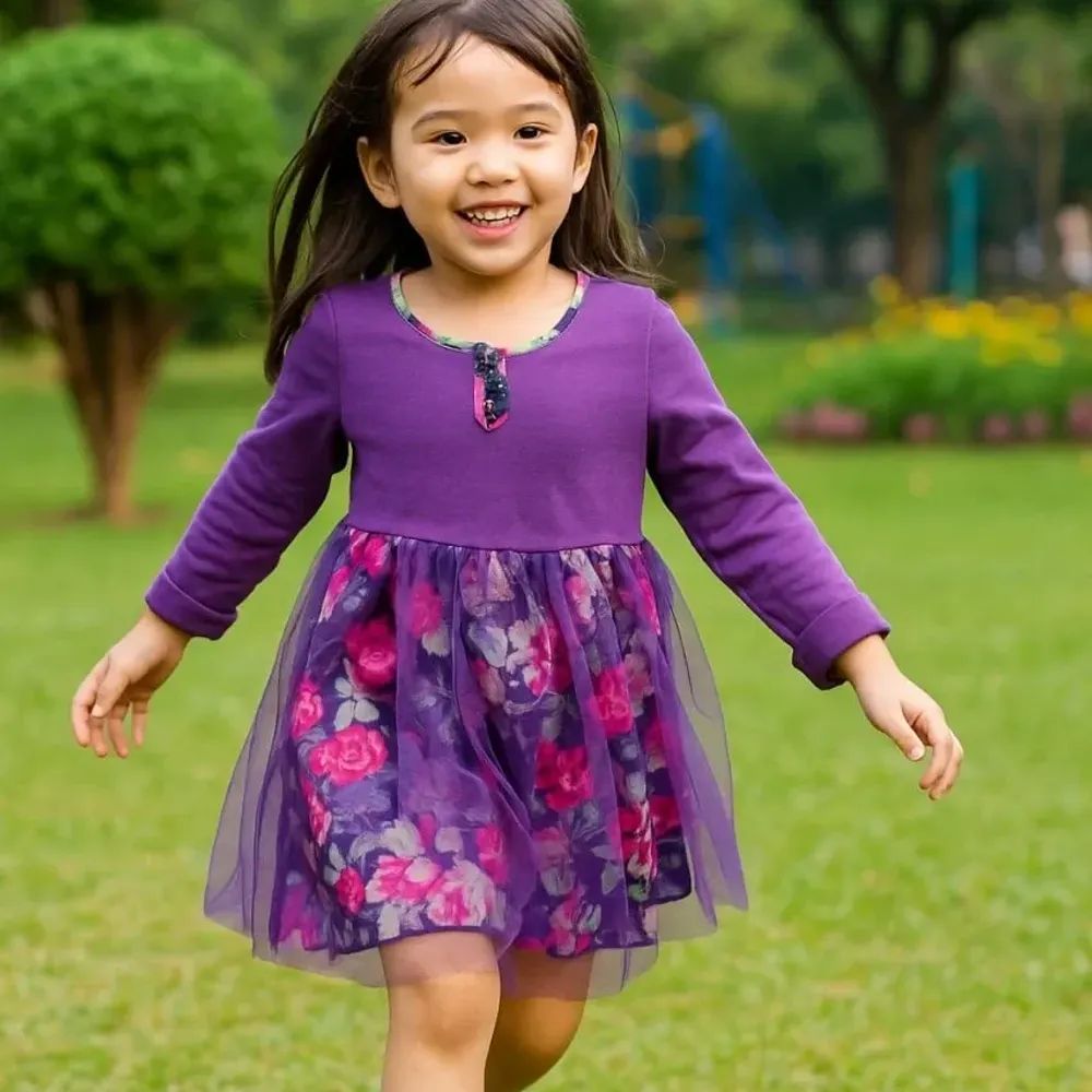 Dress Furing Under Rose