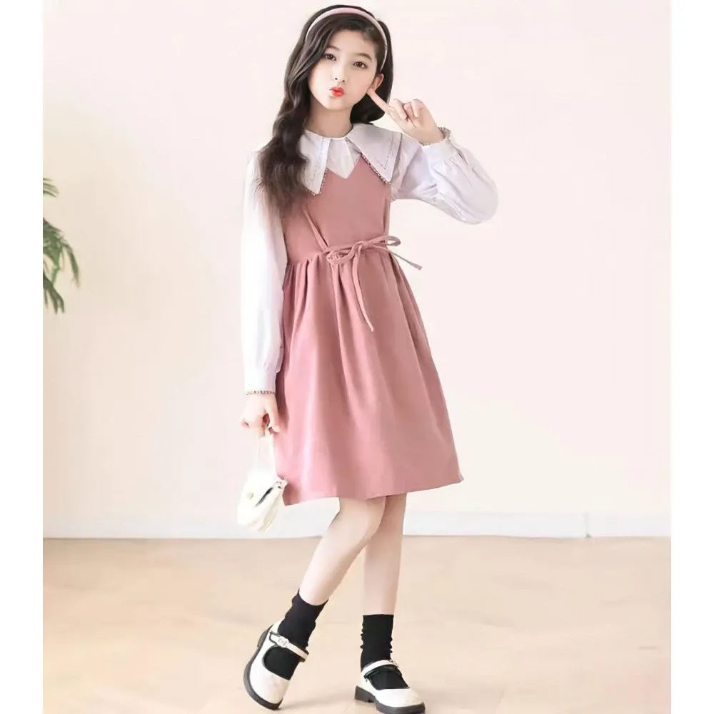 Dress 2IN1 Triangle Neck Plain
