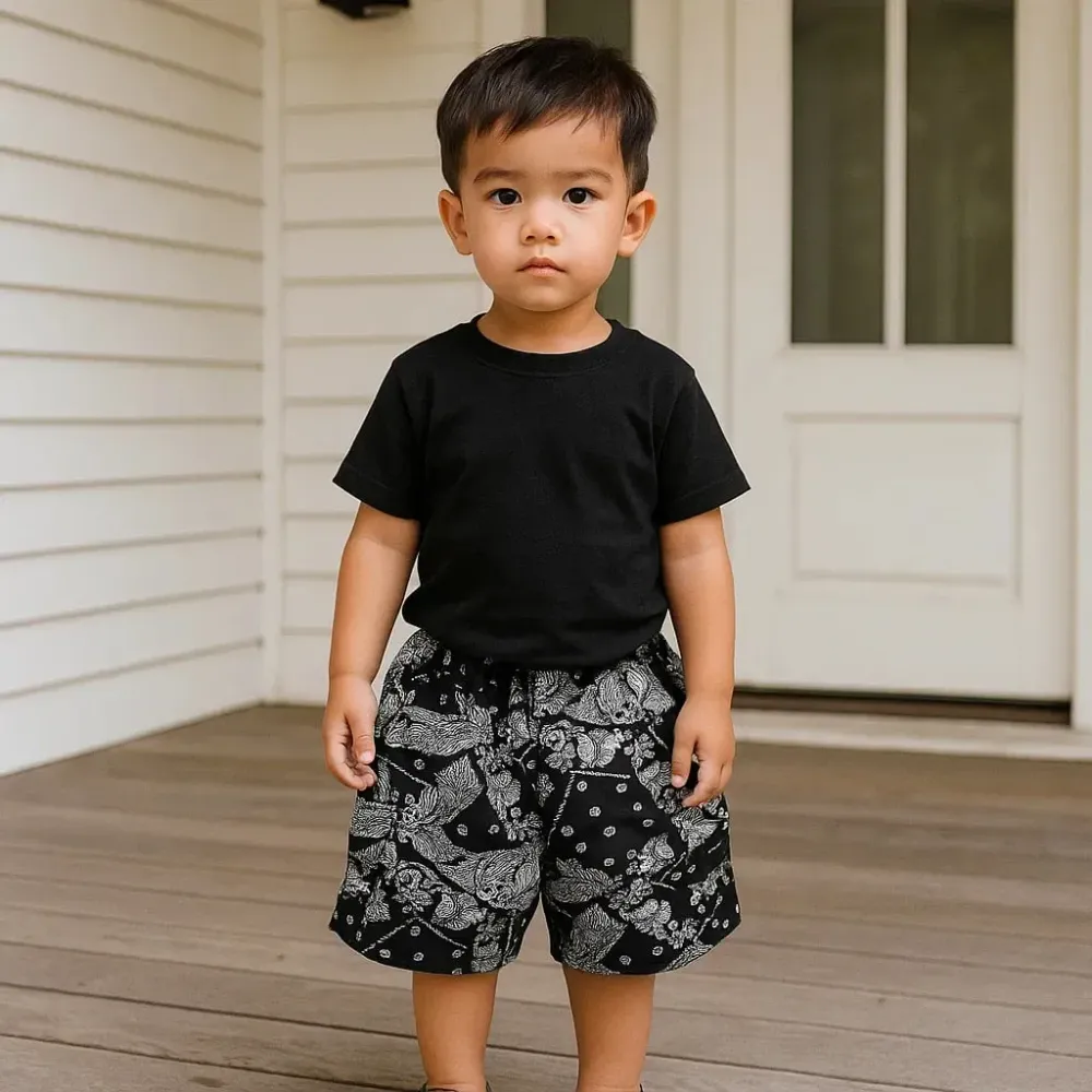 Pants Boys Shorts Batik Bottoms Style