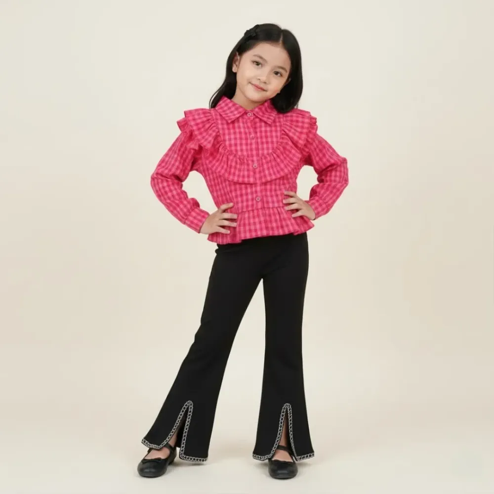 Set Girls Bonnie Plaid Blush