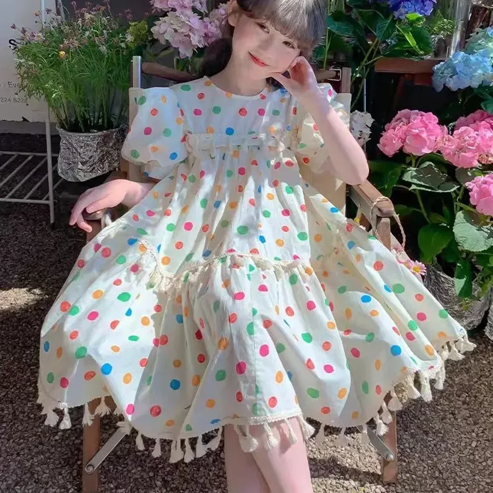 Dress Girls Polka Color Pout