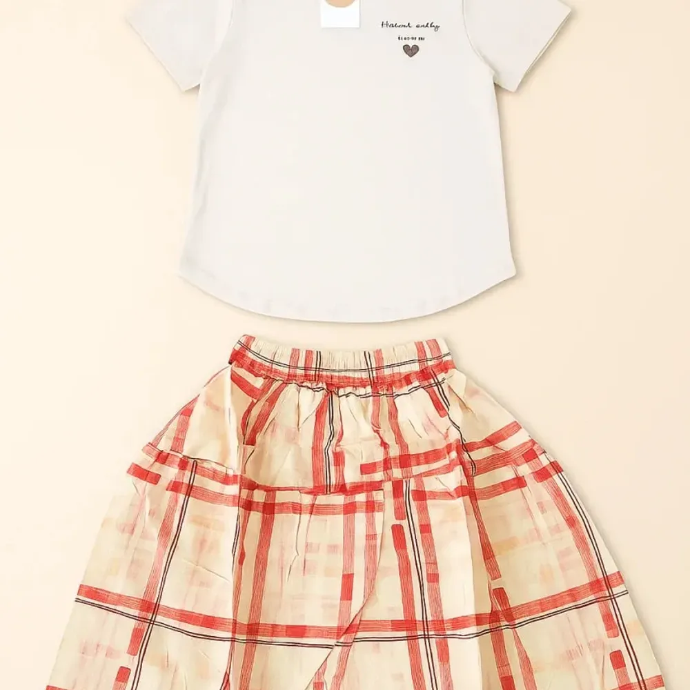 Set Girls Winky Plaid Daisy