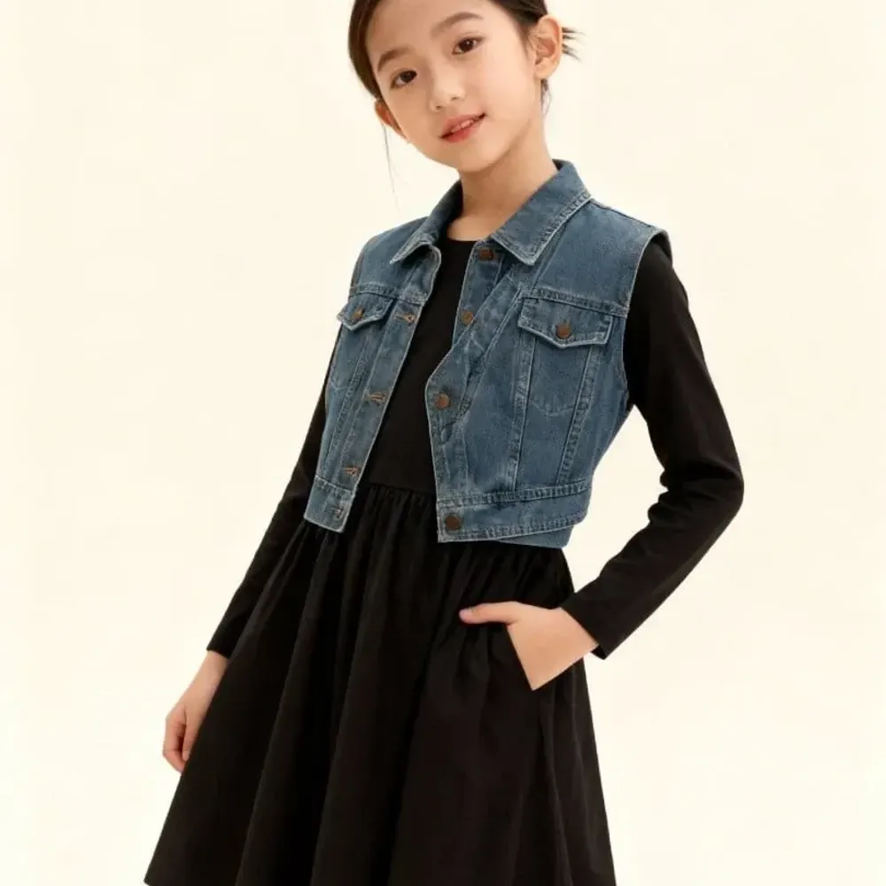 Dress Girl Plain Black Tart