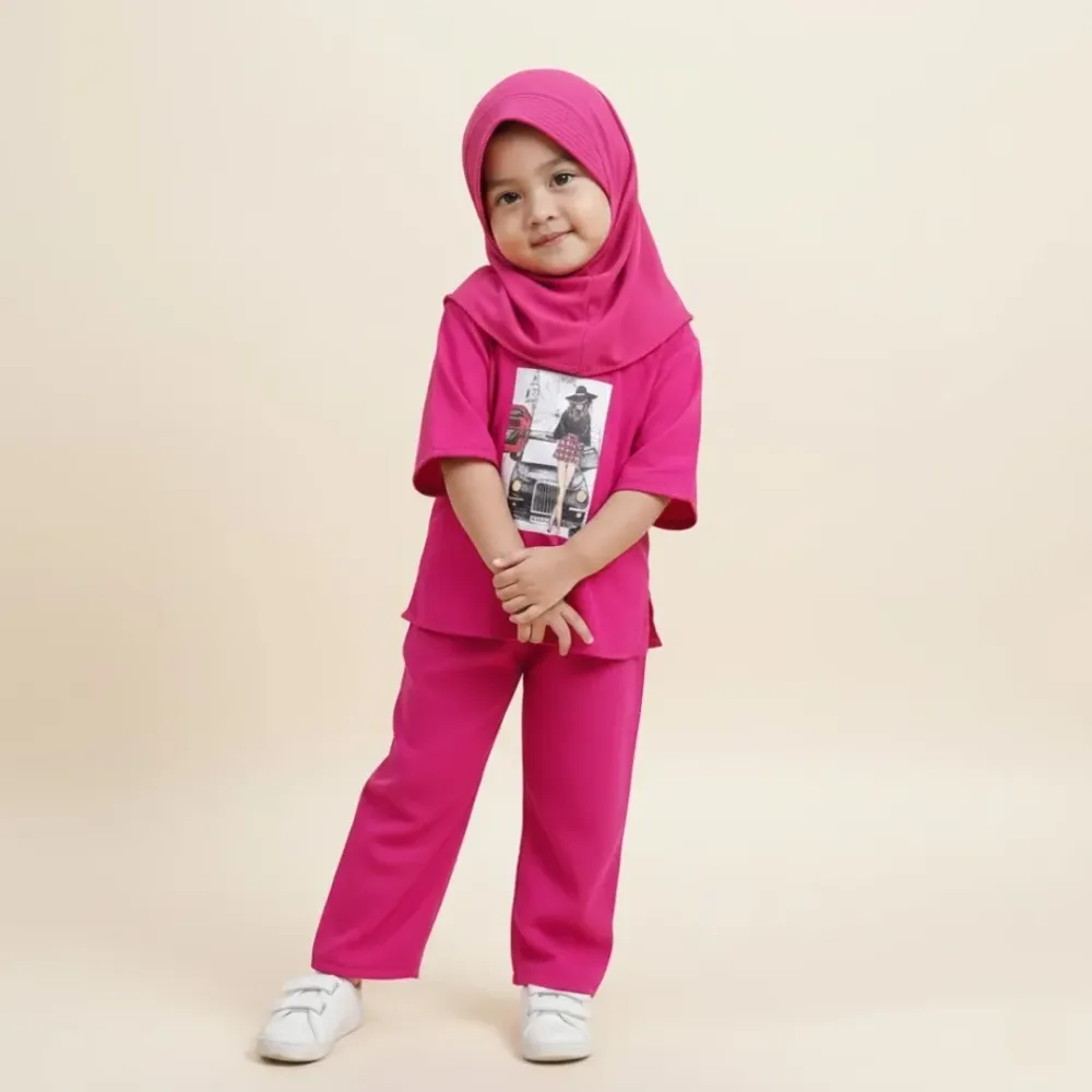 Setelan Hijab And Kitty Gurl (mix Motif)