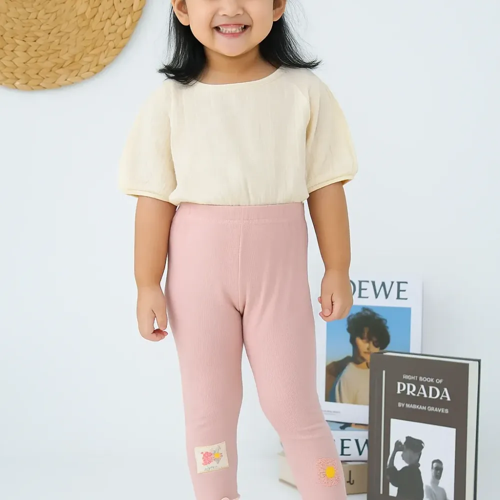 Legging Girls Peace Daisy Wrinkled