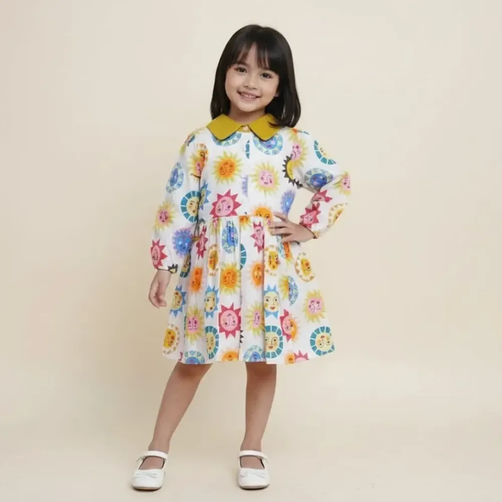 Dress Girls Sun Yellow Chips