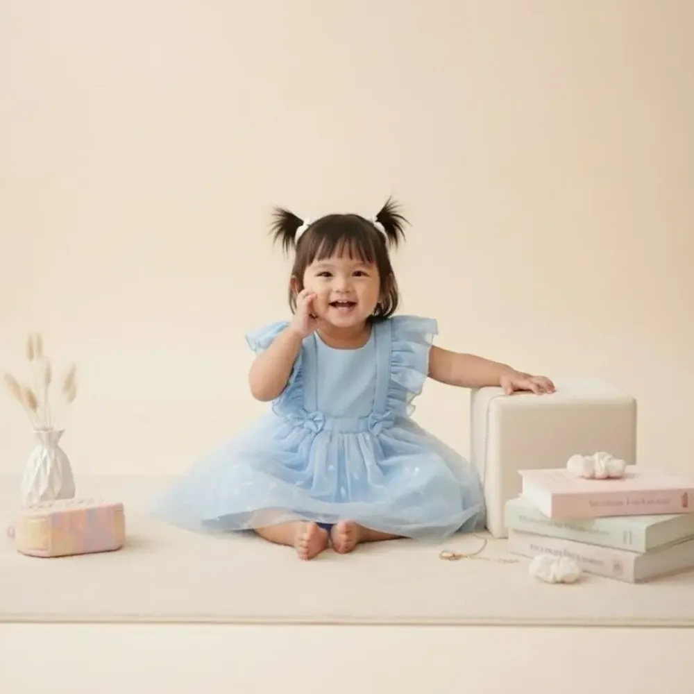 Dress Girls Dazzling Bow Sweet Chic