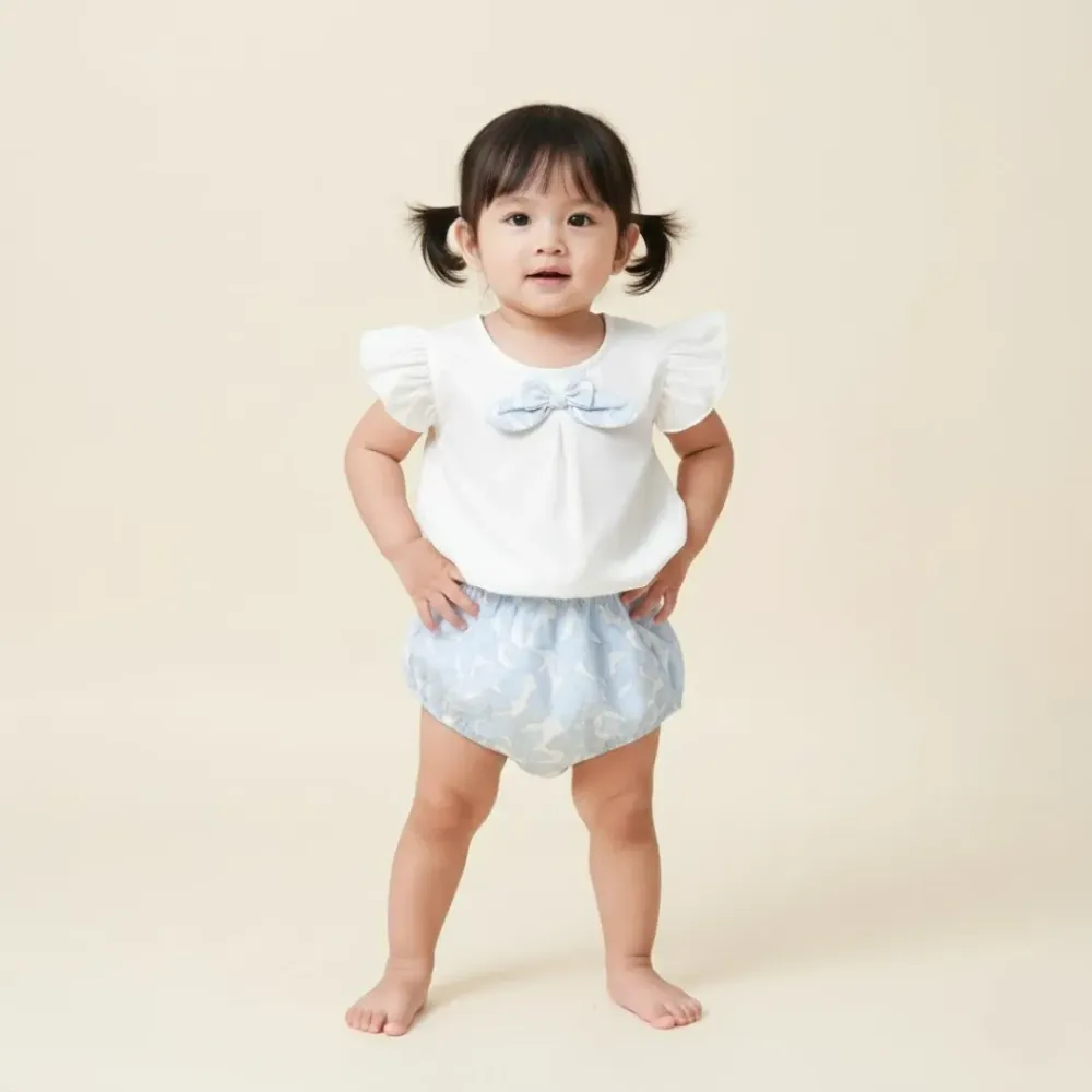 Set Baby Sweetly Ribbons Plain Casual