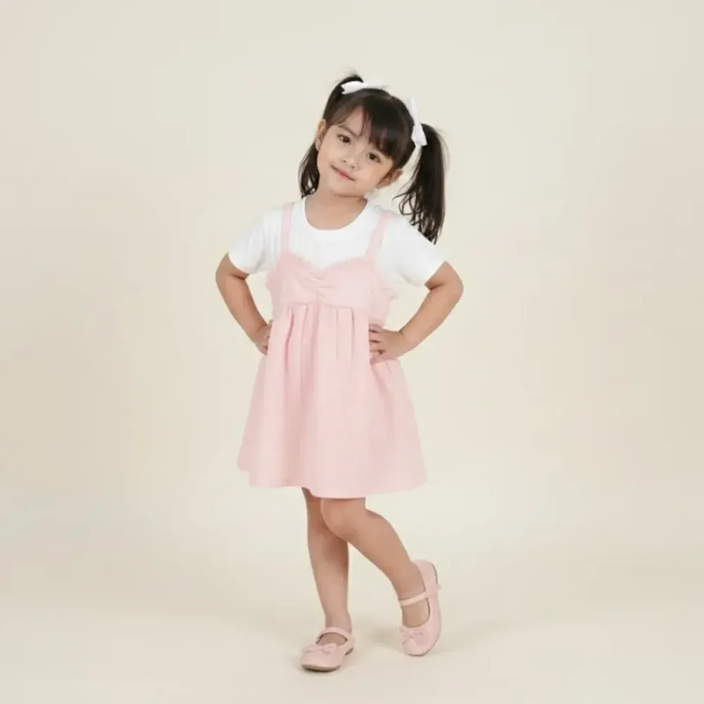 Dress Girls Pretty Candy Short Sleeve